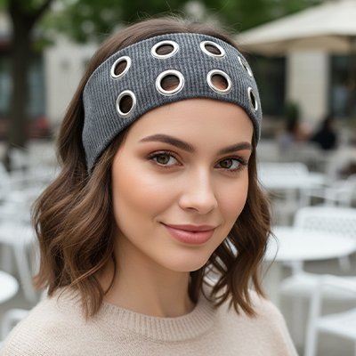 bandeau cheveux gris confortable