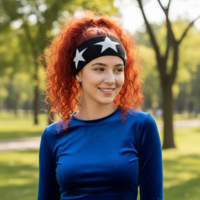bandeau cheveux noir femme souriante