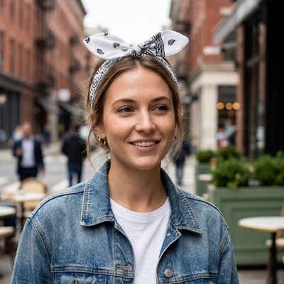 bandeau cheveux blanc confortable