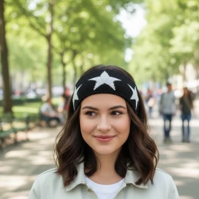 bandeau cheveux noir confortable