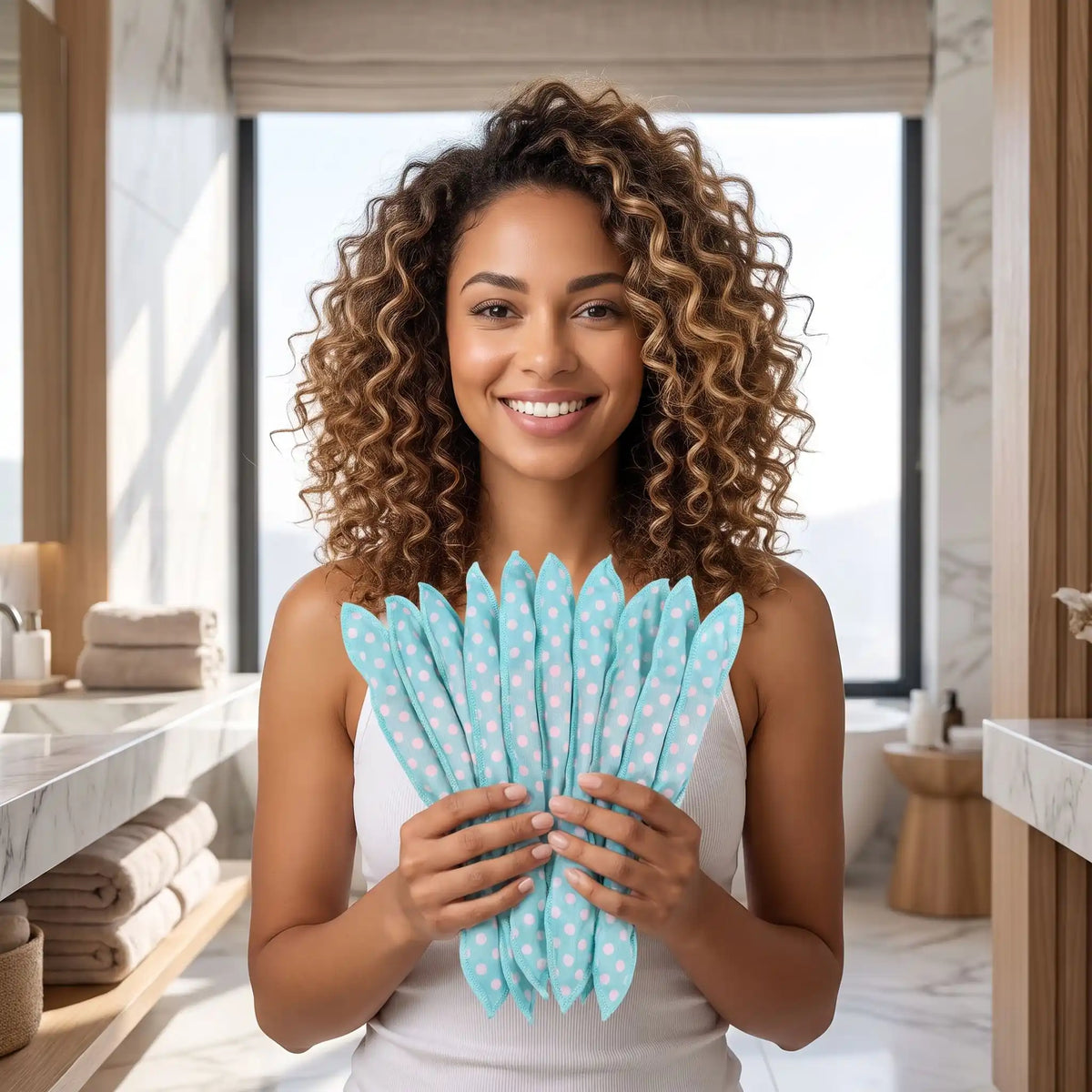 bigoudi bleu pour des boucles parfaites