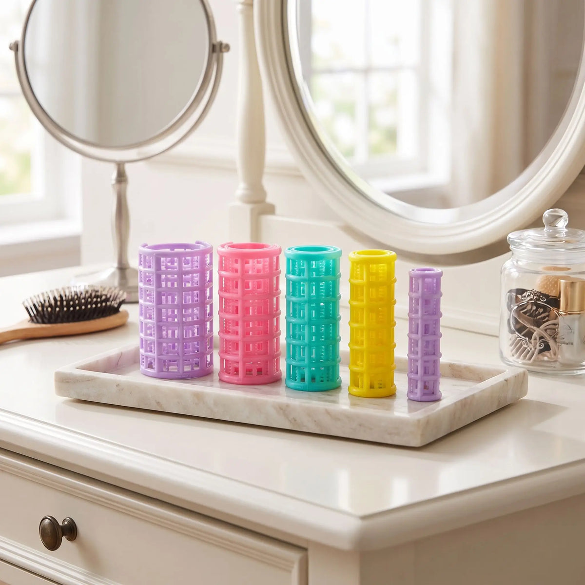 bigoudis multicolores pour des boucles parfaites