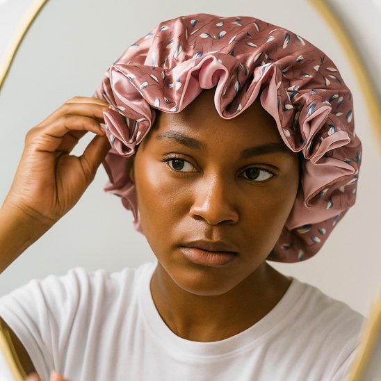 bonnet de nuit  en satin confortable