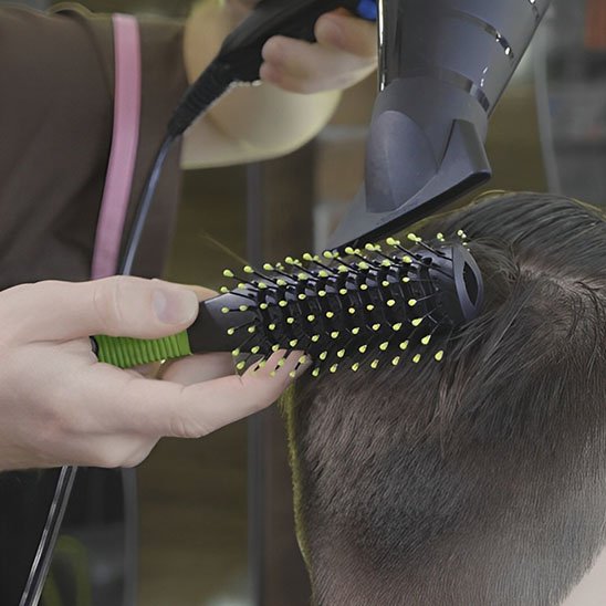 Brosse cheveux bouclés 