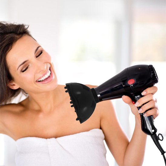 Diffuseur seche cheveux noir madame heureuse