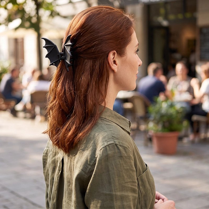 pince à cheveux noire antidérapant
