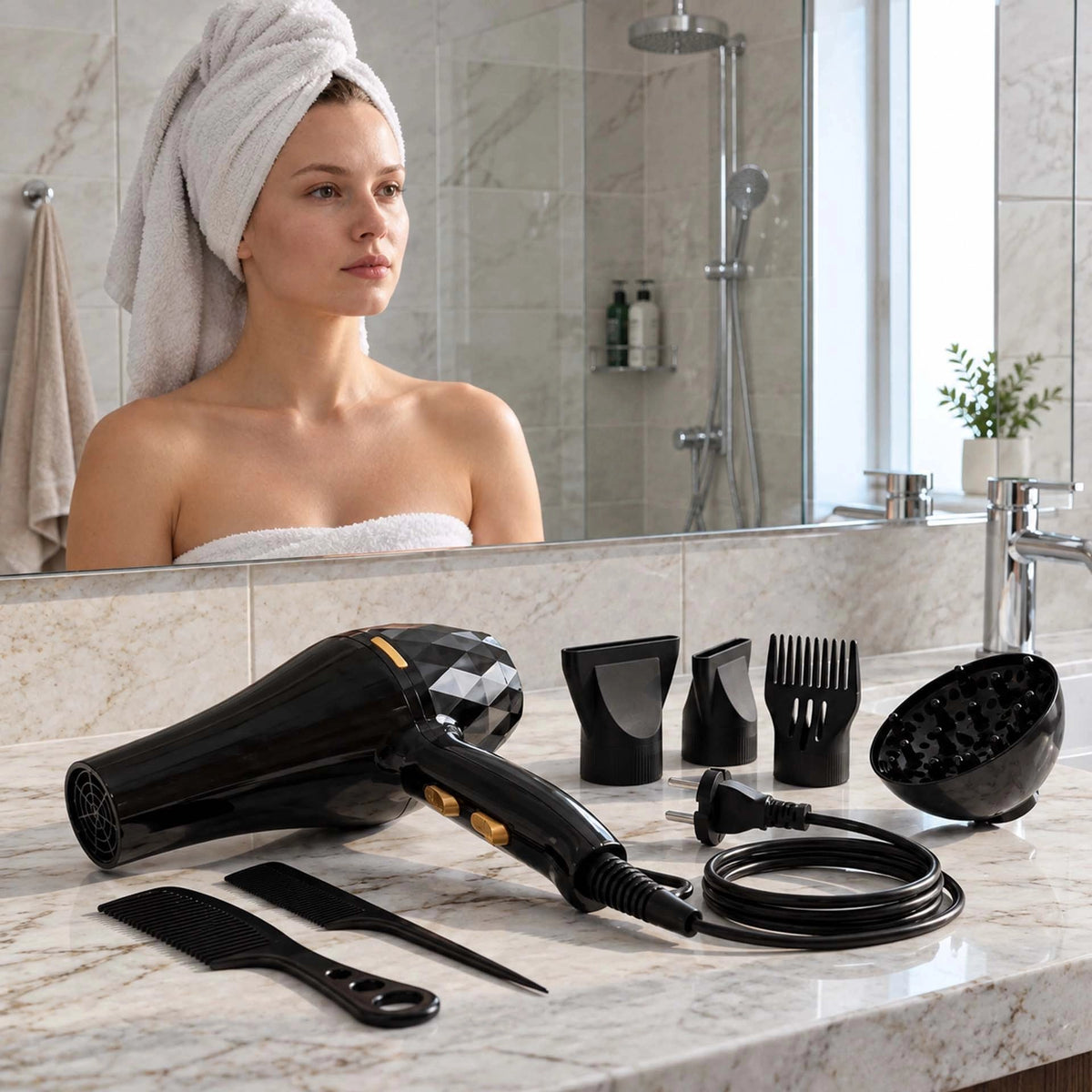 seche cheveux noir pratique