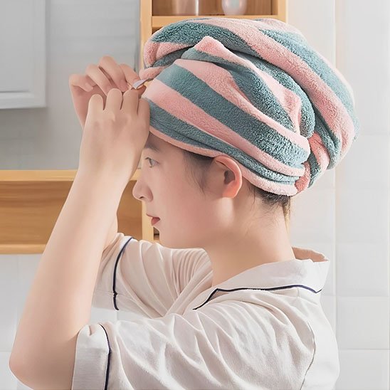 serviette cheveux 